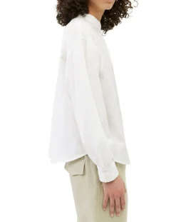 Marc O'Polo Chemises|Chemise en Coton & Lin Col Tunis blanche