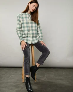 Hartford Chemises|Chemise en Flanelle Claudius à carreaux verte