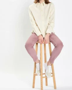 Marc O'Polo Chemises|Chemise en flanelle manches ballons écrue