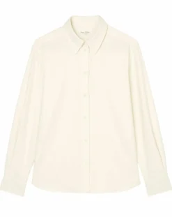 Marc O'Polo Chemises|Chemise en flanelle manches ballons écrue