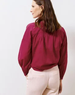 Caroll Chemises|Chemise en Popeline Clarisse groseille