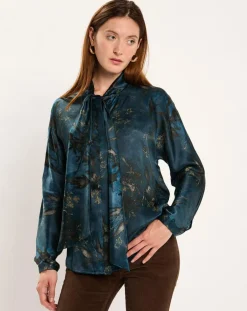 Lauren Vidal Chemises|Chemise en Soie mélangée Moon kyoto