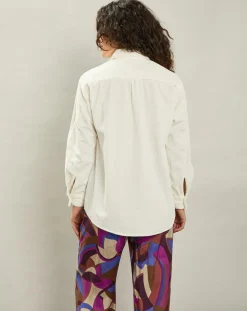 Hartford Chemises|Chemise en Velours côtelé Cinéma milk