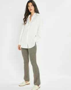 Lauren Vidal Chemises|Chemise fluide satinée Jena écrue