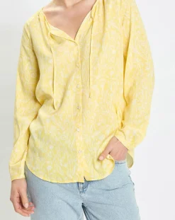 Marc O'Polo Chemises|Chemise imprimé floral jaune