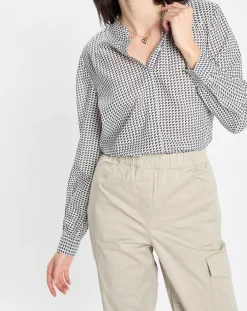 Marc O'Polo Chemises|Chemise imprimée blanc/bleu