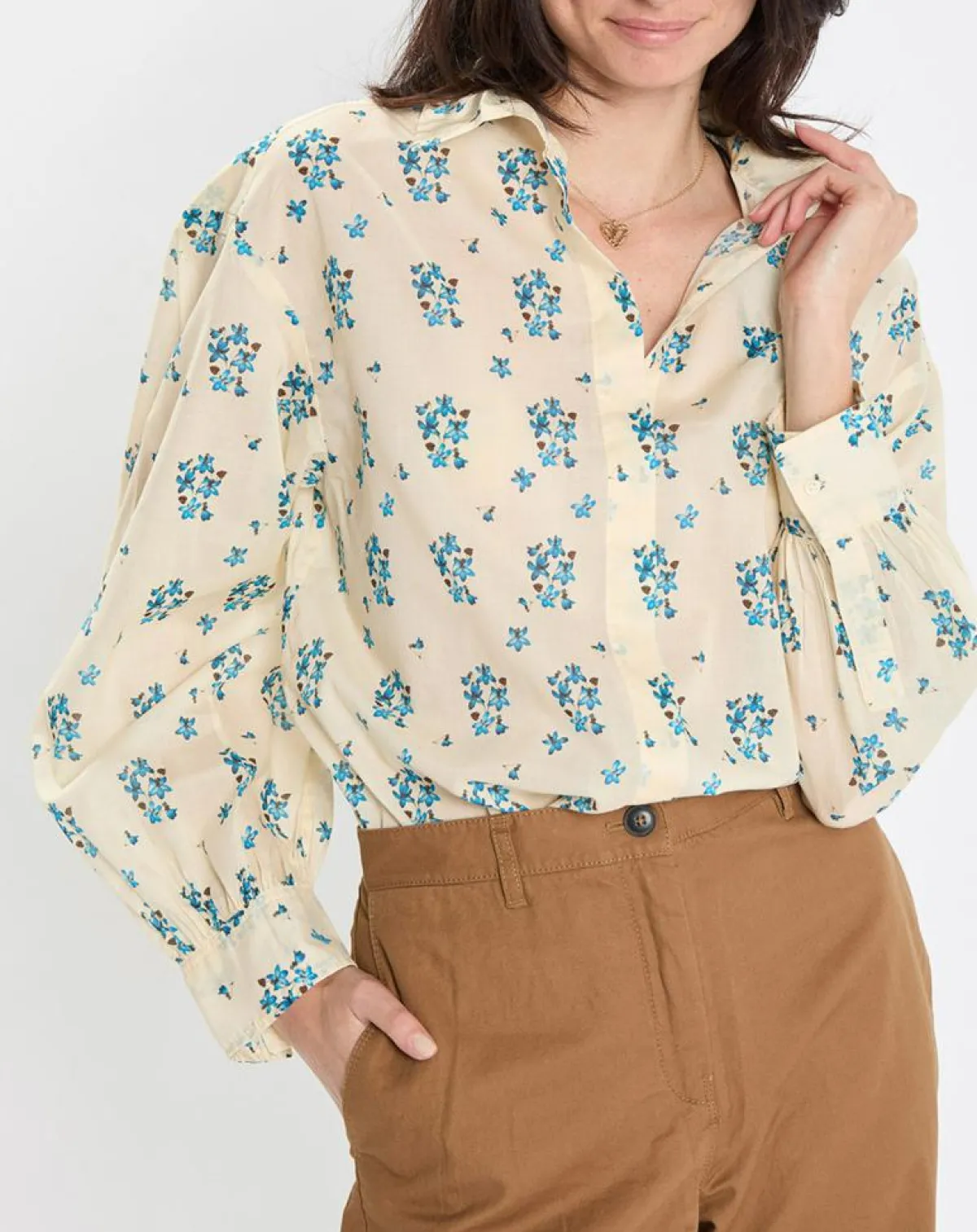 Marc O'Polo Chemises|Chemise imprimée blanc/bleu