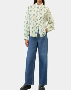 Marc O'Polo Chemises|Chemise imprimée blanc/bleu