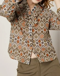 See u Soon Chemises|Chemise Lisa imprimée marron/multicolore