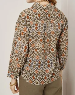 See u Soon Chemises|Chemise Lisa imprimée marron/multicolore