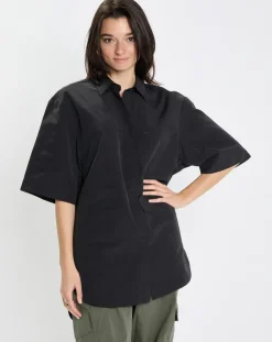 Marc O'Polo Chemises|Chemise manches larges poches noire