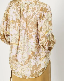 Esprit Chemises|Chemise manches longues à Fleurs beige/écru