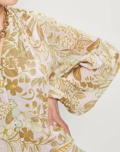 Esprit Chemises|Chemise manches longues à Fleurs beige/écru