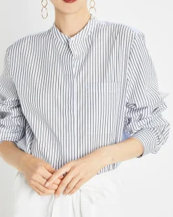 Marc O'Polo Chemises|Chemise multi rayures blanc/bleu