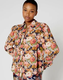 Manoush Chemises|Chemise Patchwork encre