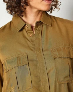 Swildens Chemises|Chemise Qamp kaki