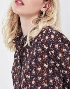 See u Soon Chemises|Chemise Rhubarbe imprimée coffee