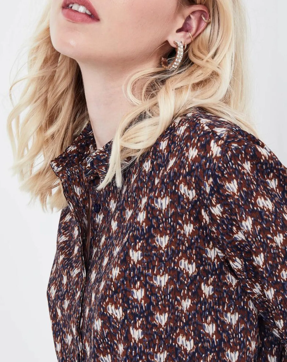 See u Soon Chemises|Chemise Rhubarbe imprimée coffee