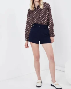 See u Soon Chemises|Chemise Rhubarbe imprimée coffee