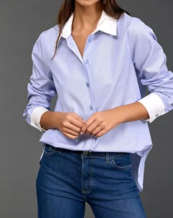 Lauren Vidal Chemises|Chemise Sari ciel