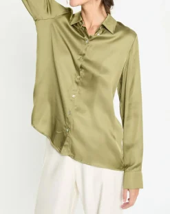 Lauren Vidal Tops Et Blouses|Chemise satinée Must gazon