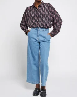 An'ge Chemises|Chemise Saturne imprimé lony noir