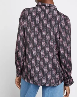 An'ge Chemises|Chemise Saturne imprimé lony noir