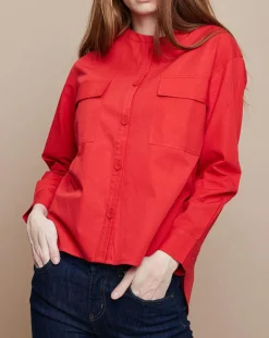 Mare di Latte Chemises|Chemise Sera Popeline rouge