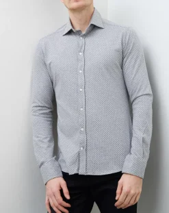 Hackett London Chemises|Chemise Slim Fit Mayfair gris