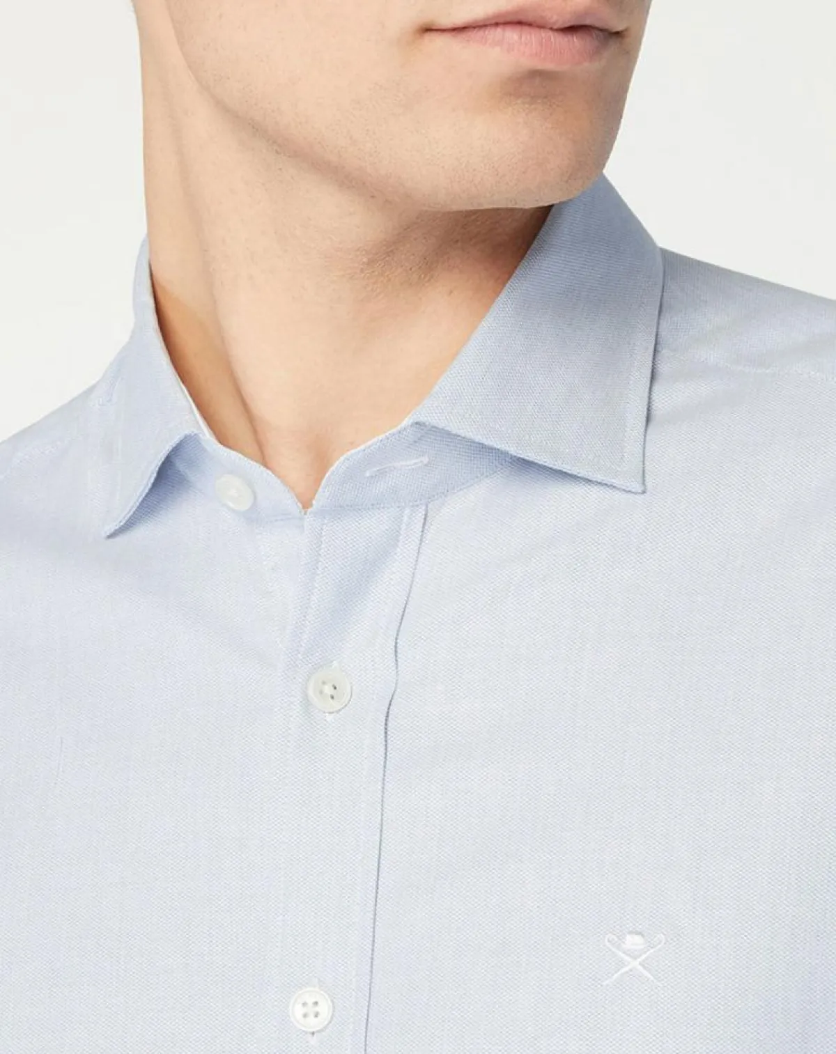 Hackett London Chemises|Chemise Slim Fit Texturée bleu clair