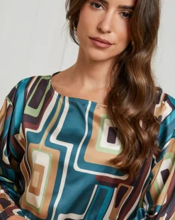 Alice & Charlotte Chemises|Chemisier Caroline bleu canard