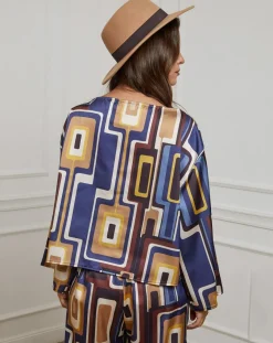 Alice & Charlotte Chemises|Chemisier Caroline marine