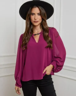 Alice & Charlotte Chemises|Chemisier Charlotte prune