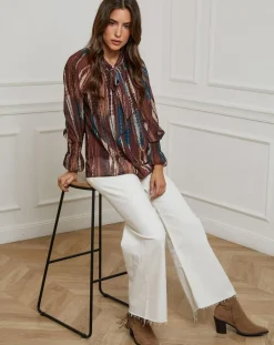 Alice & Charlotte Chemises|Chemisier Lola chocolat