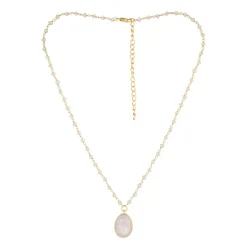 Moonstone Colliers|Collier Adassa Quartz en laiton doré