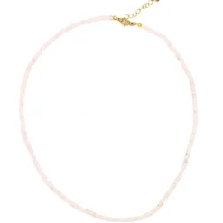 Moonstone Colliers|Collier Eléa Jade blanc en laiton doré