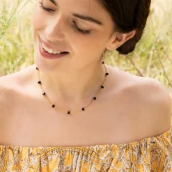 Moonstone Colliers|Collier Elisa Jade en laiton doré