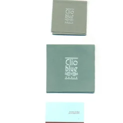 Clio blue Colliers|Collier en Acier & Cristal doré/blanc