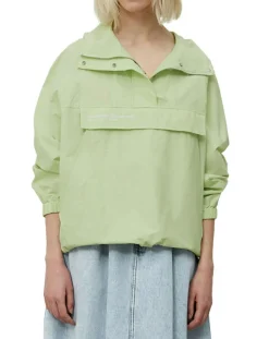 Marc O'Polo Vestes, Blousons|Coupe Vent à Capuche Grande Poche vert fluo