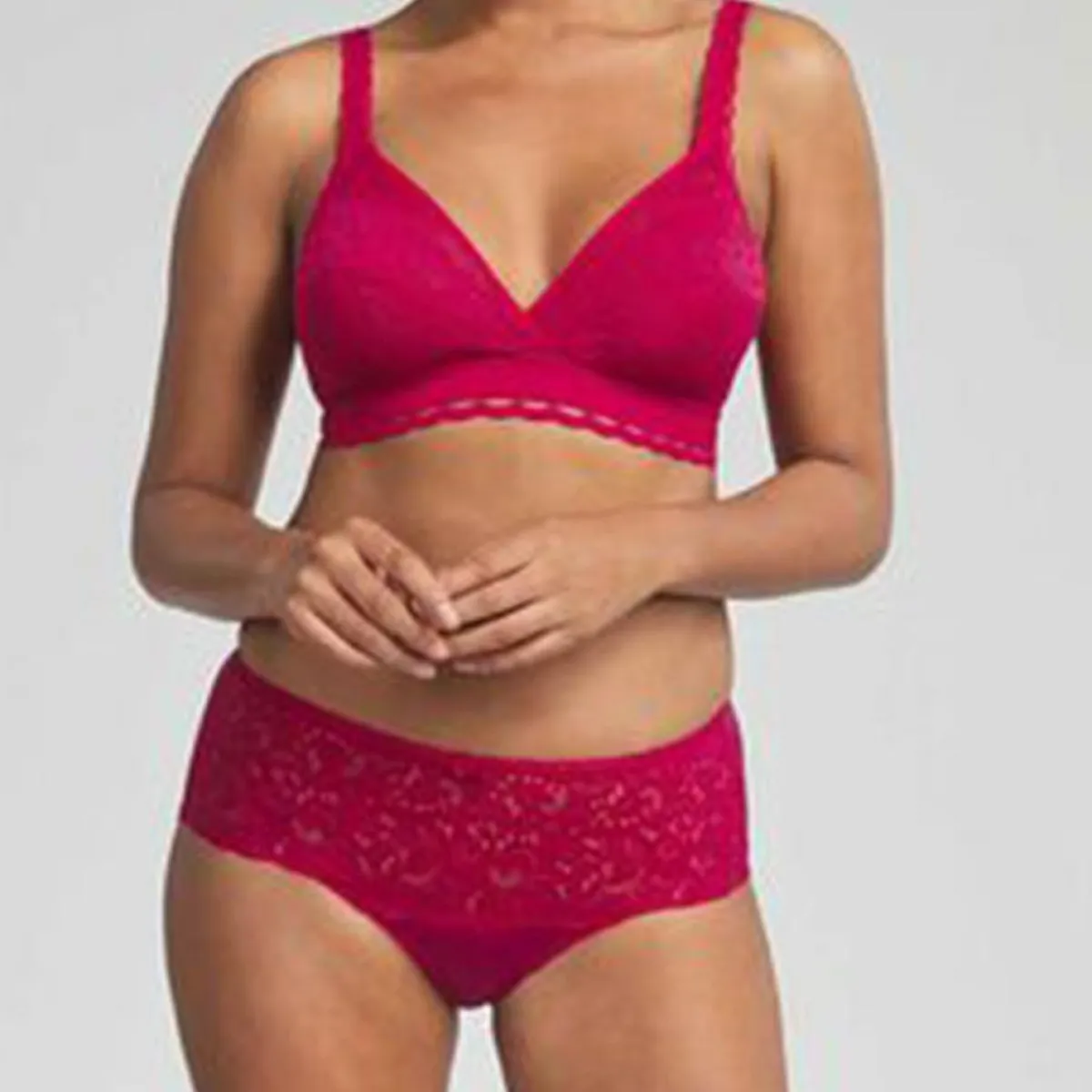Playtex Lingerie, Nuit|Culotte en dentelle Coeur Croisé Féminin doux begonia