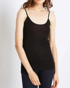 Mare Lingerie, Nuit|Débardeur 100% Coton Fil d'Ecosse noir