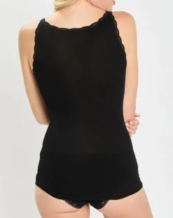 Mare Lingerie, Nuit|Débardeur bretelles fines contours dentelle noir