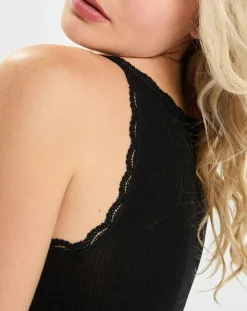 Mare Lingerie, Nuit|Débardeur bretelles fines contours dentelle noir