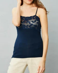 Mare Lingerie, Nuit|Débardeur Caroline en Micromodal bleu