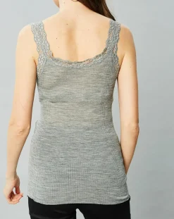 Mare Lingerie, Nuit|Débardeur Catherine en Laine & Soie gris