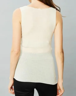 Mare Lingerie, Nuit|Débardeur Célia en Laine & Soie ivoire