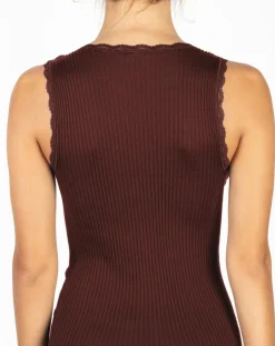 Mare Lingerie, Nuit|Débardeur Francesca en Laine mélangée rouge bordeaux