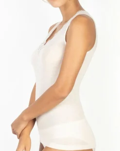 Mare Lingerie, Nuit|Débardeur Laine et Soie ivoire