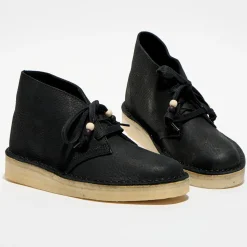 Clarks Bottines|Desert boots en Velours de Cuir Coal noires