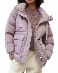 Marc O'Polo Manteaux|Doudoune courte à capuche violet clair